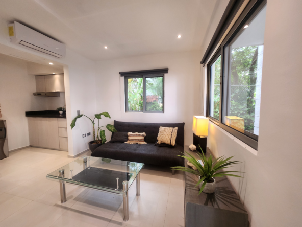 Playa homes for sale - Modern Turnkey 1 Bedroom Condo for Sale in Playacar, Ground Floor Corner Unit - horizontal akab living